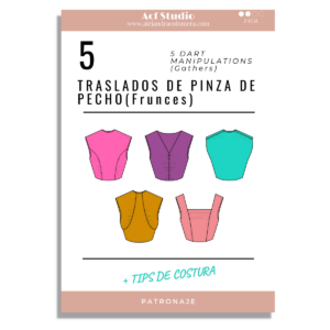 Ebook patronaje: 5 Transformaciones con traslado de pinza (Frunces)